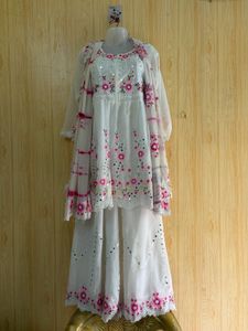 Embroidered Mirror Work Sharara Set