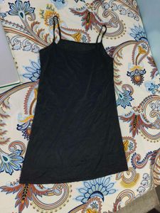 Black Spaghetti Strap Slip Dress
