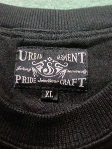 Men's Black Sweatshirt with Patterned Sleeves