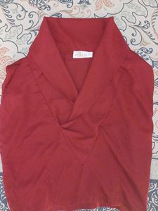 Burgundy Cowl Neck Top