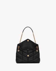 Saint Laurent Black Leather Shoulder Bag