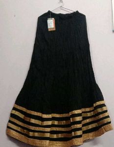 Elegant Black Ethnic Skirt