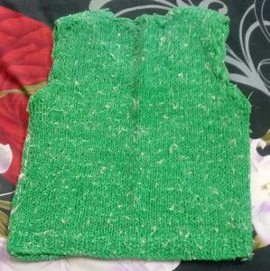 Green Striped Knit Vest
