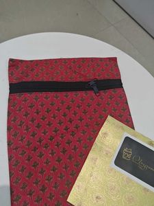 Elegant Red Zippered Pouch