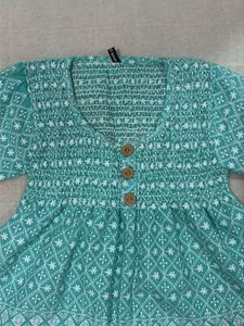 Elegant Teal Embroidered Kurta