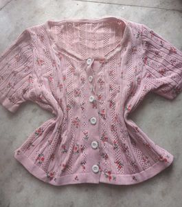 Coquette floral lace trim top