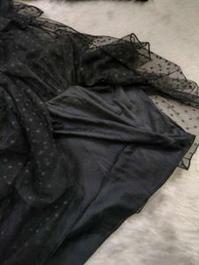 Black Ruffled Tiered Dress