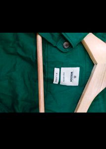 Wrogn Men's Green Formal Shirt Size 46