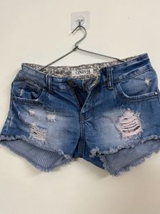 y2k Ultra Low Rise Distressed Denim Shorts