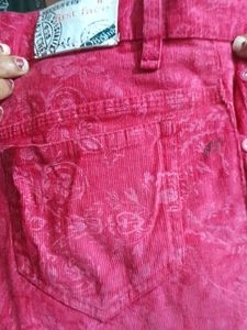 pinkPrinted Jeans