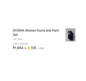 Divena Fancy Kurta Set With Dupatta *COTTON*