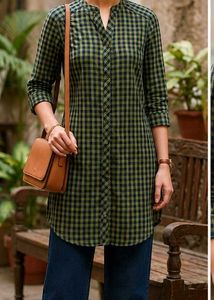 COMBO OFR!! Checked shirt Kurta  with Jeans pant