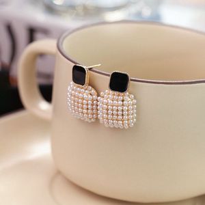 Elegant Pearl Square Earrings