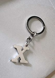 X Latter Keychain Stainless Still