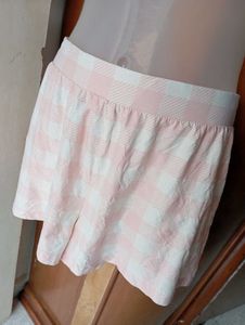 Cute Pink Gingham Skater Skirt