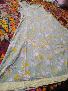 Floral Print Anarkali Kurta