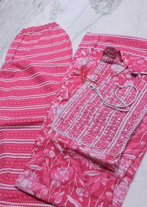 Pink Floral Kurta &amp; Pant Set💕