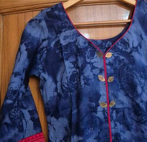 2 blue kurta bottom dupatta