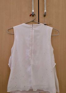 Sparkly White Layered Party Dress