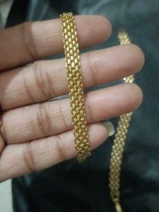 Elegant Gold Tone Bracelet Set man and women 2 pie