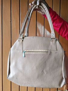 Tan Faux Leather Shoulder Bag