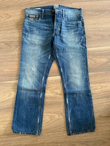 Vintage Style Blue Denim Jeans