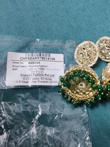 Elegant Green Jhumka Earrings