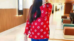 Red Floral Print Kurti