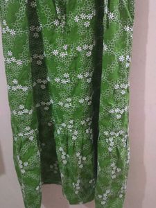 Savana Beach backless Green Embroidered Dress