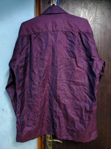 Men's Purple Silk Blend Dress Shirt