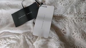 White Embroidered Halter Dress