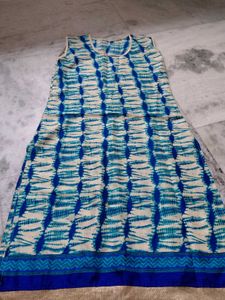 Blue & White Tie-Dye Kurta
