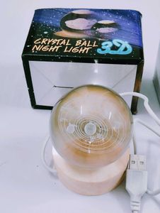 3D Solar System Crystal Ball Night Lamp
