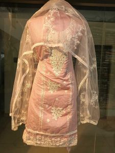 Beautiful Pink Embroidered Kurta with Dupatta