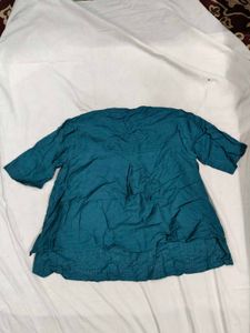 Elegant Teal Embroidered Top