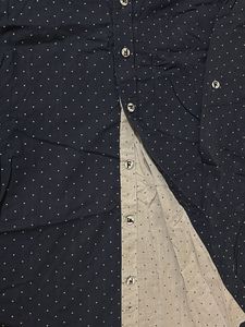 Men's Navy Polka Dot Button-Down Shirt