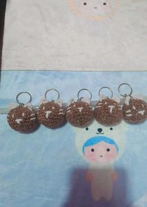 Cute Crochet Tiger Keychain Set