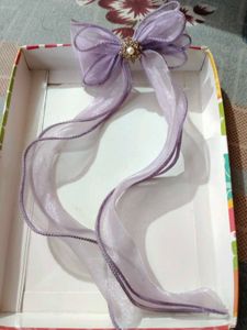 Elegant Lavender Bow Hair Accessory