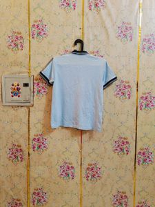 🇳🇿💫🎀Light Blue Polo Shirt with Black Accents