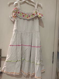 Imported from USA White Embroidered Girls