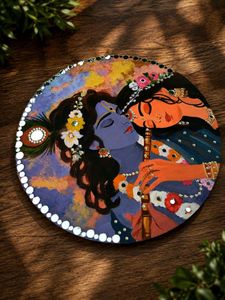 Handmade Radha Krishna Painting