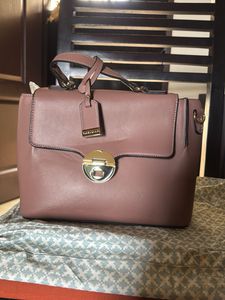 Fur Jaden Satchel Handbag - Mauve