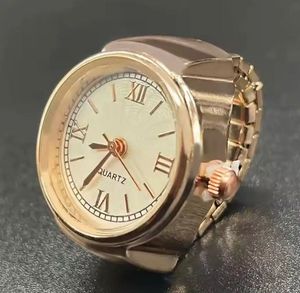 Rose Gold Quartz Ring Watch