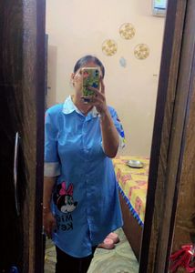 Cute Minnie Mouse Blue Kurta