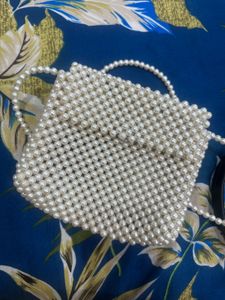 Elegant Pearl Beaded handmade Bag