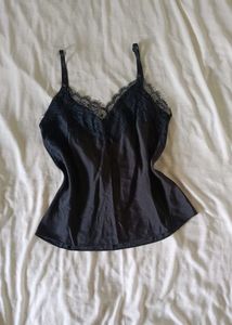 Black Lace Trim Camisole