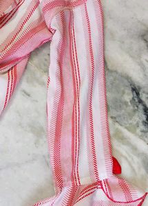 Vibrant Red Wide-Leg Trousers