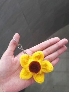 Sunflower Keychain Charm
