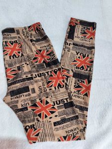 Unique Newspaper Print Leggings