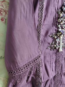 New Elegant Purple Kurta Set with Dupatta
